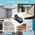 Pots and Pans Organizer under Cabinet, 22" Deep Expandable, 2 Pack