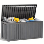 All-Season Outdoor Deck Box – Lockable Patio & Garden Storage Heavy-Duty Indoor or Outdoor Storage Deck Box – Patio, Pool, Garden, and Home
