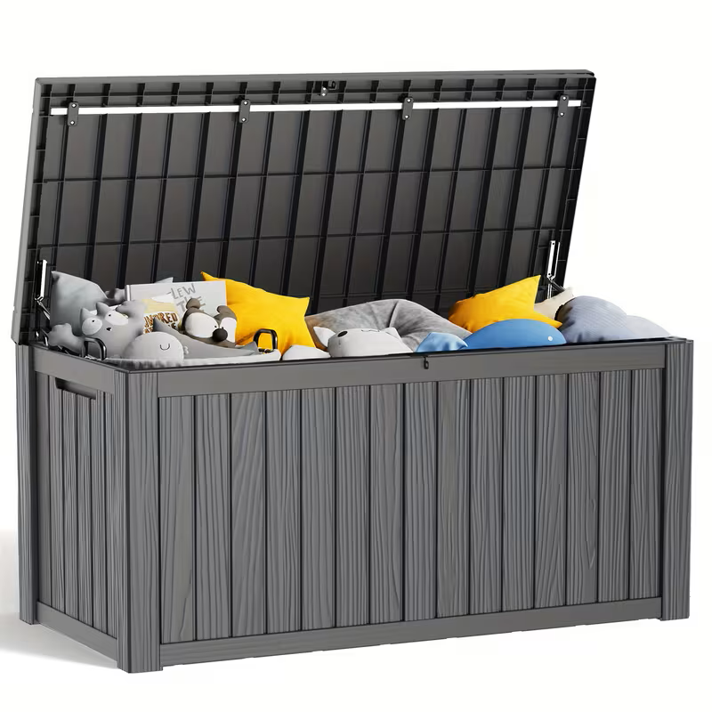 All-Season Outdoor Deck Box – Lockable Patio & Garden Storage Heavy-Duty Indoor or Outdoor Storage Deck Box – Patio, Pool, Garden, and Home