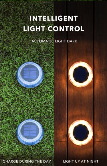 8-LED Solar Lawn Light | Outdoor Garden & Patio Stake Lamp