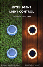 8-LED Solar Lawn Light | Outdoor Garden & Patio Stake Lamp