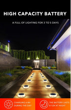 8-LED Solar Lawn Light | Outdoor Garden & Patio Stake Lamp