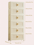 Foldable Rolling Storage Cabinet | 2–6 Layer Closet Organizer