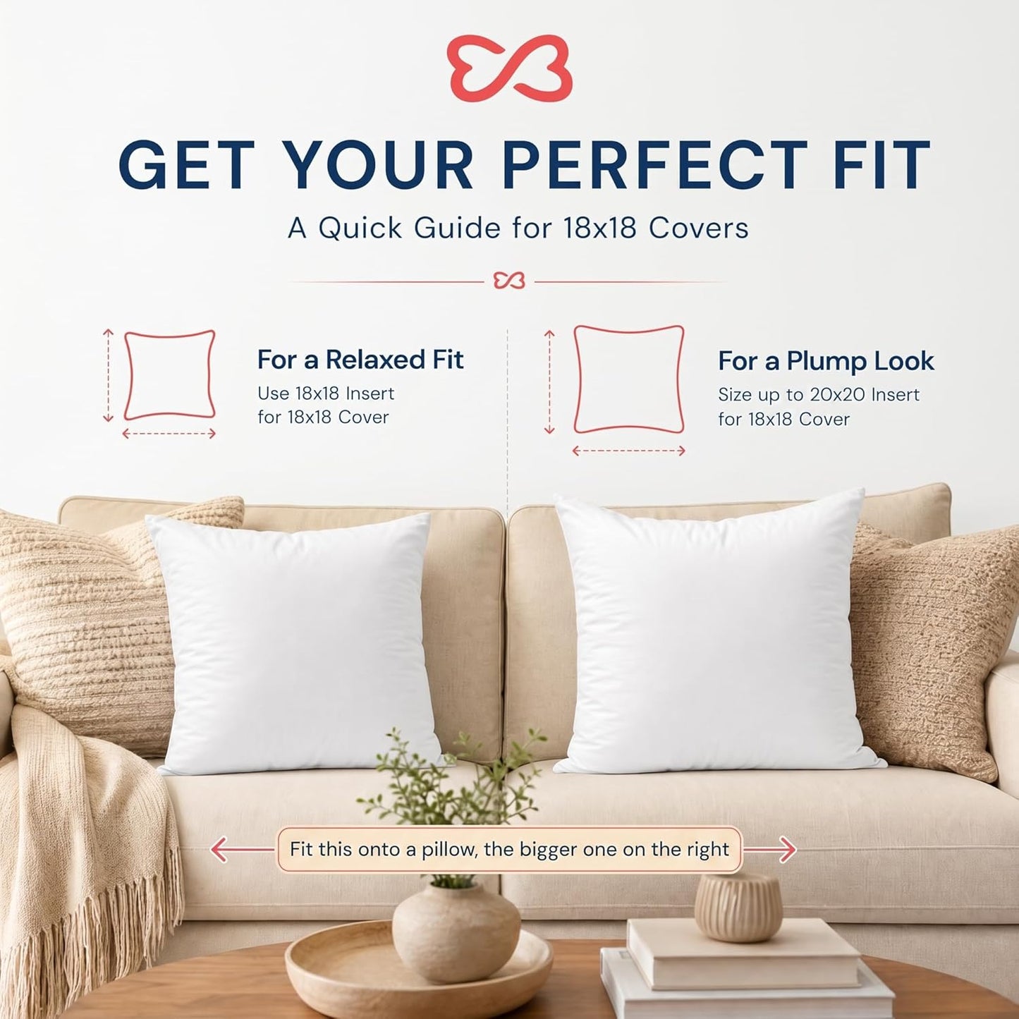 Couch Pillows Inserts 16X16 (Set of 4) Premium Decorative Pillows for Couch, Bed & Living Room, Soft Fluffy Throw Pillow Inserts for Home Décor