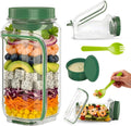 Salad Pod Portable Salad Jar with Leakproof Dressing Container, Meal Prep, Food Storage Container for Office, Work, Travel, Picnic, Gym and Outdoor Use
