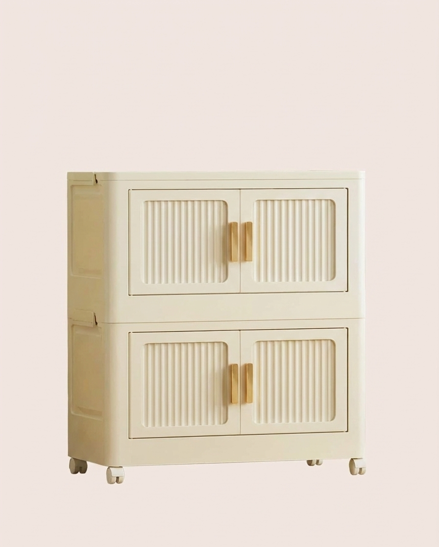 Foldable Rolling Storage Cabinet | 2–6 Layer Closet Organizer