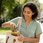 Salad Pod Portable Salad Jar with Leakproof Dressing Container, Meal Prep, Food Storage Container for Office, Work, Travel, Picnic, Gym and Outdoor Use