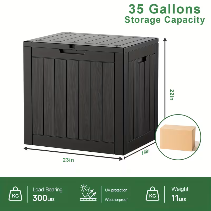 All-Season Outdoor Deck Box – Lockable Patio & Garden Storage Heavy-Duty Indoor or Outdoor Storage Deck Box – Patio, Pool, Garden, and Home