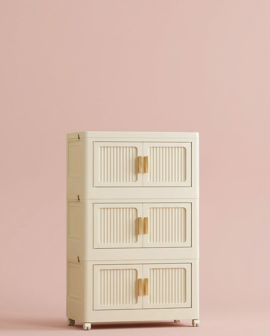 Foldable Rolling Storage Cabinet | 2–6 Layer Closet Organizer