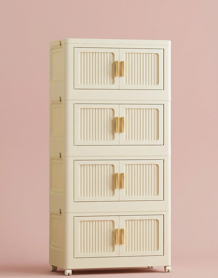 Foldable Rolling Storage Cabinet | 2–6 Layer Closet Organizer