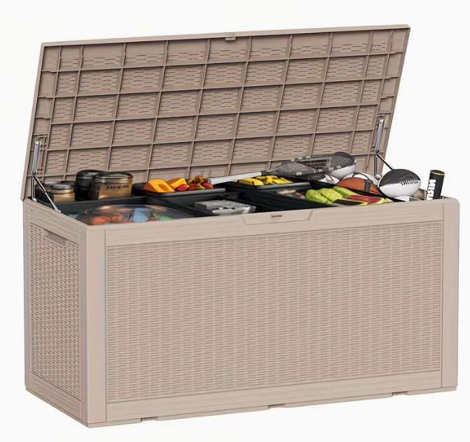 All-Season Outdoor Deck Box – Lockable Patio & Garden Storage Heavy-Duty Indoor or Outdoor Storage Deck Box – Patio, Pool, Garden, and Home