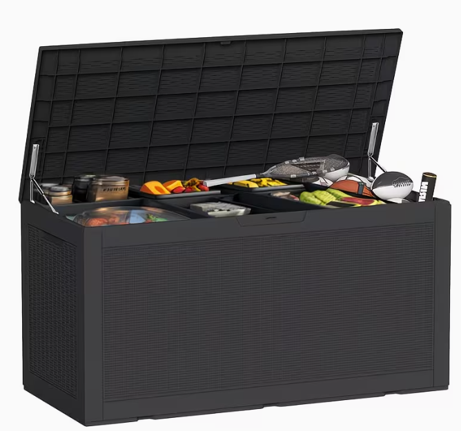 All-Season Outdoor Deck Box – Lockable Patio & Garden Storage Heavy-Duty Indoor or Outdoor Storage Deck Box – Patio, Pool, Garden, and Home