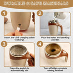 Self Stirring Mug,Rechargeable Automatic Magnetic Self Stirring Coffee Mug,Rotating Home Office Travel Mixing Cup,To Stir Coffee, Chocolate, Milk, Protein,Cocoa Etc, Great for Office, School, Gym…