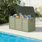 All-Season Outdoor Deck Box – Lockable Patio & Garden Storage Heavy-Duty Indoor or Outdoor Storage Deck Box – Patio, Pool, Garden, and Home