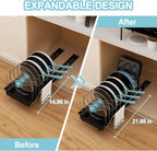 Pots and Pans Organizer under Cabinet, 22" Deep Expandable, 2 Pack