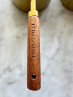 Montecito Acacia Wood and Gold Measuring Cups – Modern Kitchen Essentials