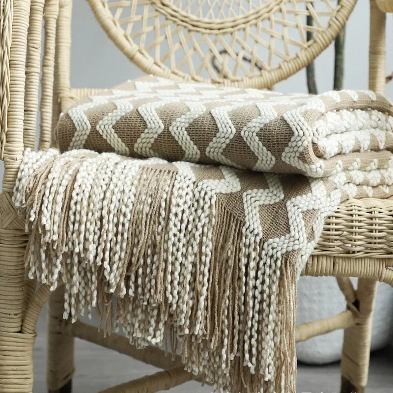 1PC Battilo Solid Knitted Throw Blanket Soft Weave Blankets for Sofa Bed Plaid Blanket Decorative Throws Luxury Bed Cover