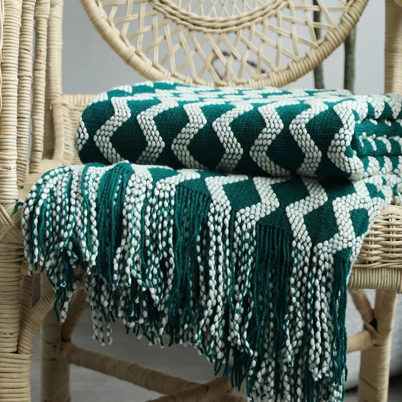 1PC Battilo Solid Knitted Throw Blanket Soft Weave Blankets for Sofa Bed Plaid Blanket Decorative Throws Luxury Bed Cover