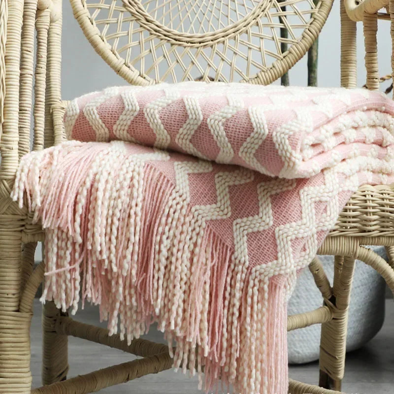 1PC Battilo Solid Knitted Throw Blanket Soft Weave Blankets for Sofa Bed Plaid Blanket Decorative Throws Luxury Bed Cover