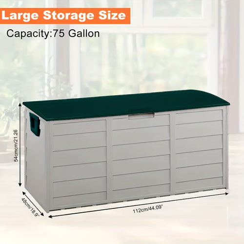 All-Season Outdoor Deck Box – Lockable Patio & Garden Storage Heavy-Duty Indoor or Outdoor Storage Deck Box – Patio, Pool, Garden, and Home