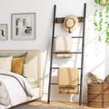 Decorative Blanket Ladder with 5 Removable Hooks