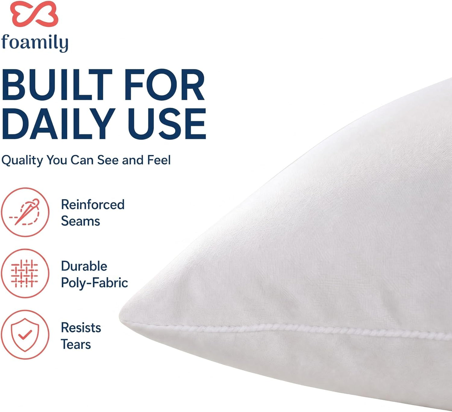 Couch Pillows Inserts 16X16 (Set of 4) Premium Decorative Pillows for Couch, Bed & Living Room, Soft Fluffy Throw Pillow Inserts for Home Décor