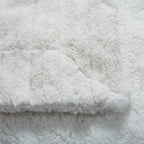 Tache White Ivory Polar Faux Fur Sherpa Throw Blanket