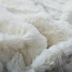Tache White Ivory Polar Faux Fur Sherpa Throw Blanket