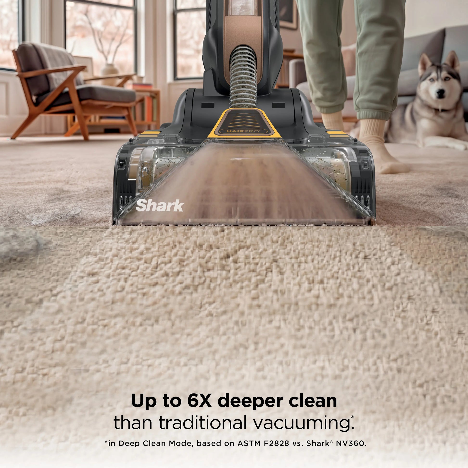 Shark Carpetforce Hairpro Upright Carpet Cleaner W/ Powerfins - EX551