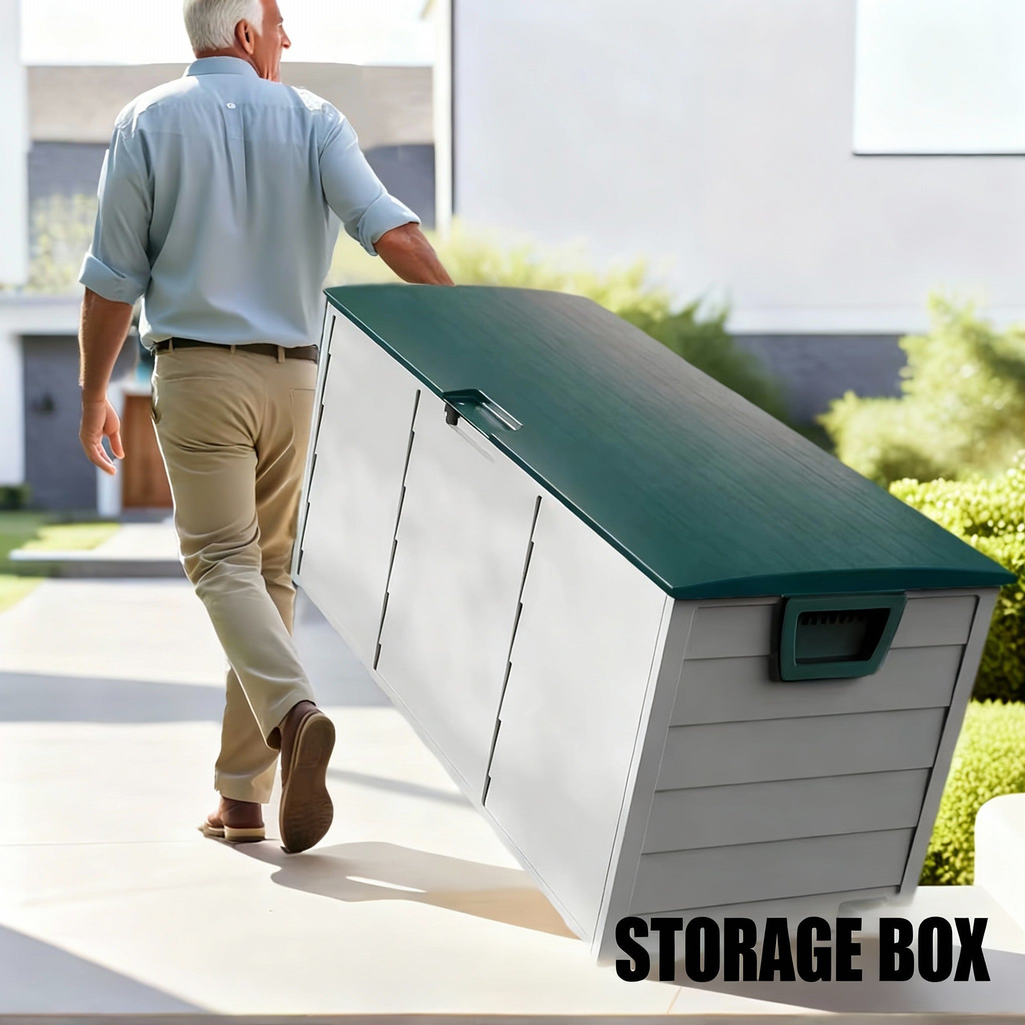 All-Season Outdoor Deck Box – Lockable Patio & Garden Storage Heavy-Duty Indoor or Outdoor Storage Deck Box – Patio, Pool, Garden, and Home