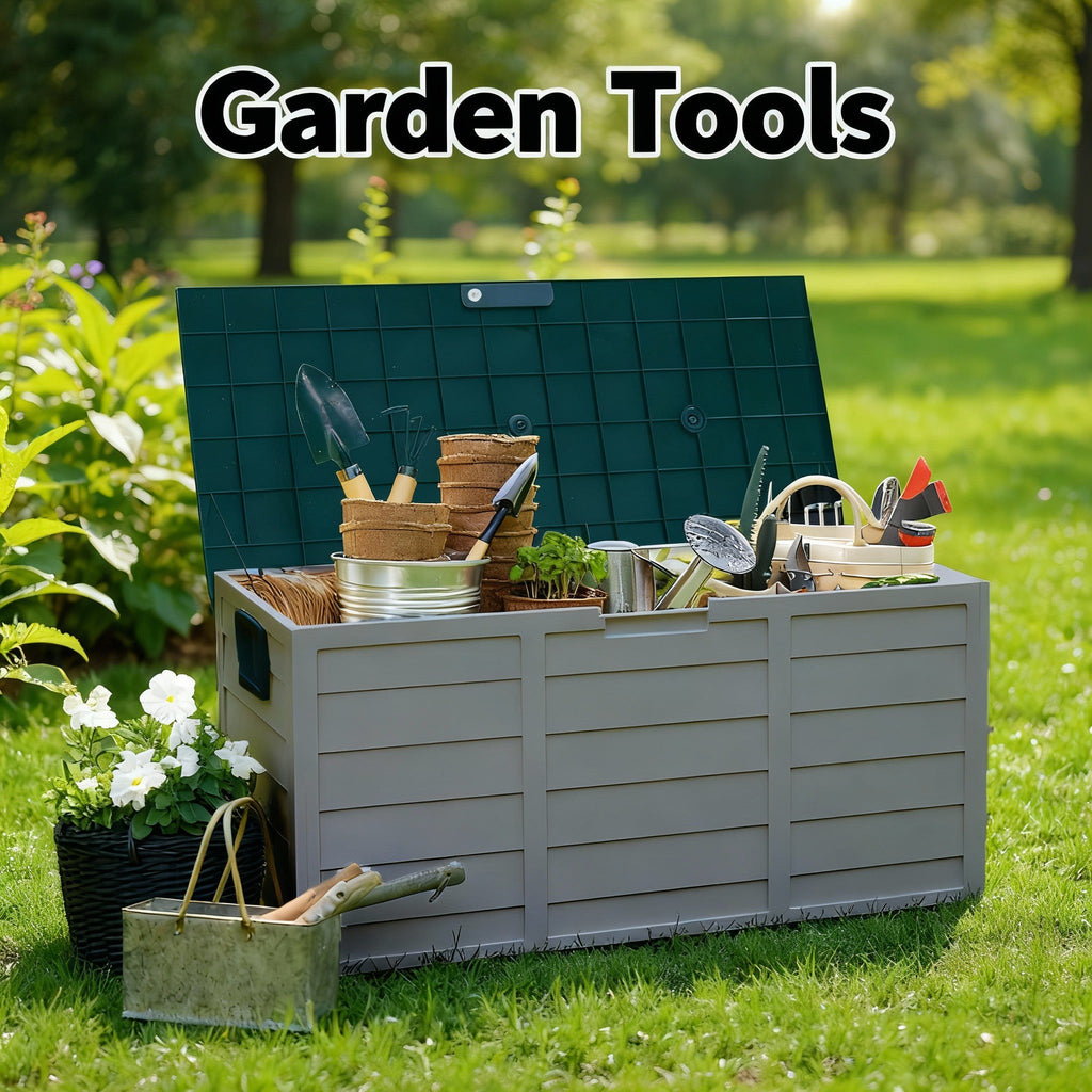 All-Season Outdoor Deck Box – Lockable Patio & Garden Storage Heavy-Duty Indoor or Outdoor Storage Deck Box – Patio, Pool, Garden, and Home