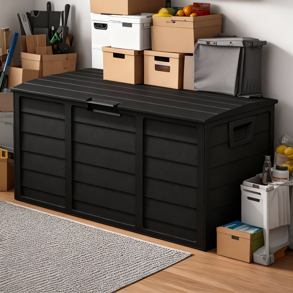 All-Season Outdoor Deck Box – Lockable Patio & Garden Storage Heavy-Duty Indoor or Outdoor Storage Deck Box – Patio, Pool, Garden, and Home