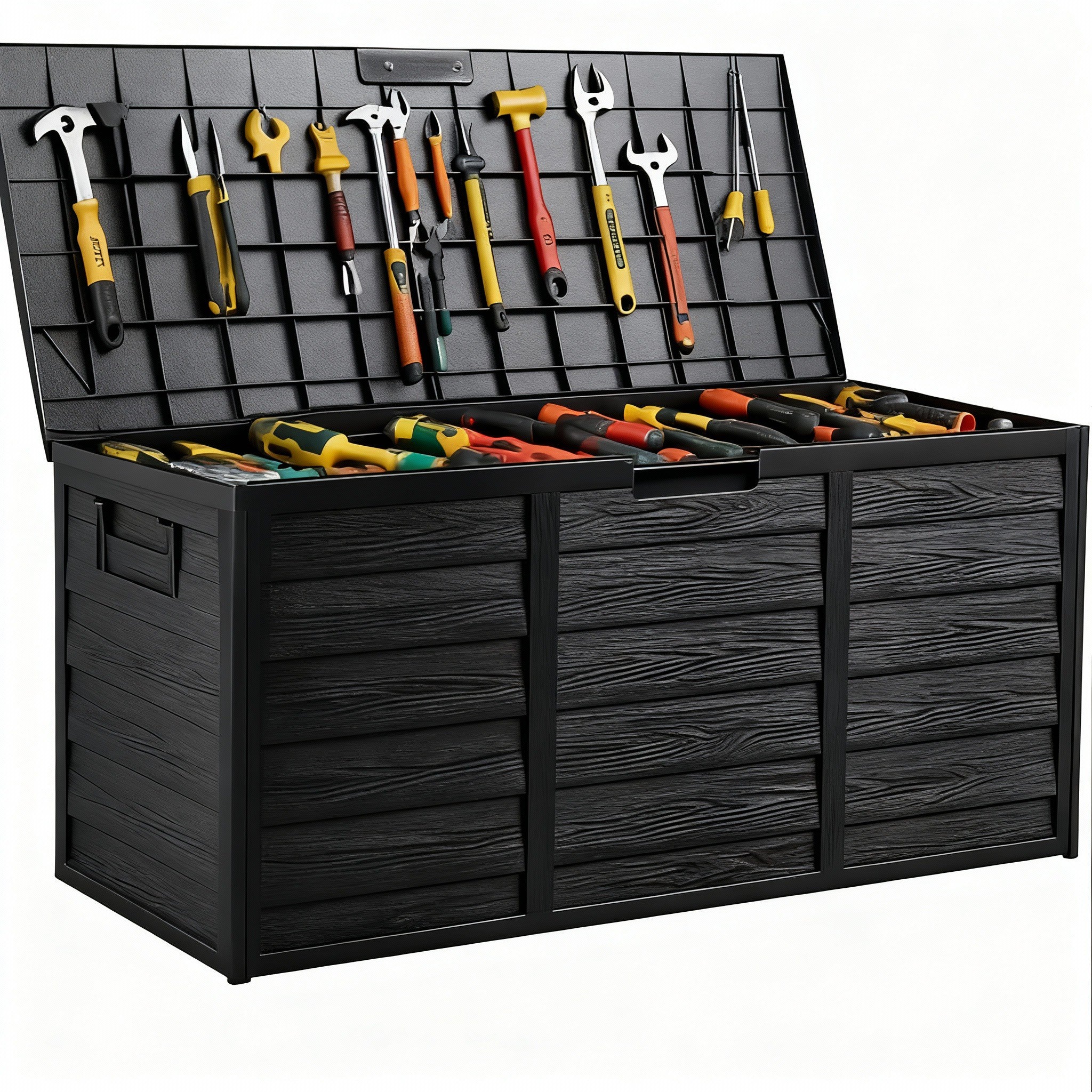 All-Season Outdoor Deck Box – Lockable Patio & Garden Storage Heavy-Duty Indoor or Outdoor Storage Deck Box – Patio, Pool, Garden, and Home
