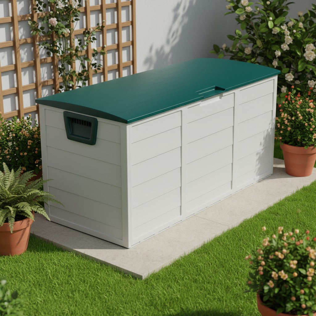 All-Season Outdoor Deck Box – Lockable Patio & Garden Storage Heavy-Duty Indoor or Outdoor Storage Deck Box – Patio, Pool, Garden, and Home