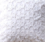 White Roses Faux Fur Decorative Pillow Cover