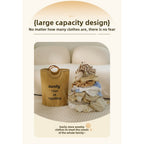 Laundry Today or Tomorrow Large Canvas Laundry Hamper with Bamboo Handles